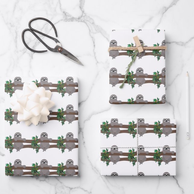 Sloth Wrapping Paper Sheets (Front)