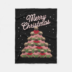 Sloth Xmas Tree Sloths Christmas Tree Tank Top Fleece Blanket