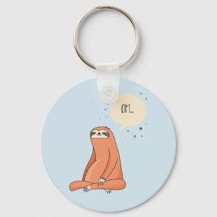 Sloth Yoga Funny Sloth Lover Keychain