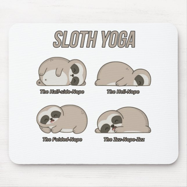 Sloth Yoga Mouse Pad (Front)