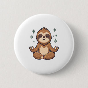 Sloth Yoga Sloth 2 Inch Round Button