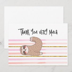 SLOTH  Yoga Thank you card for SLOTH lovers