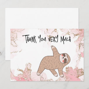 SLOTH  Yoga Thank you card for SLOTH lovers