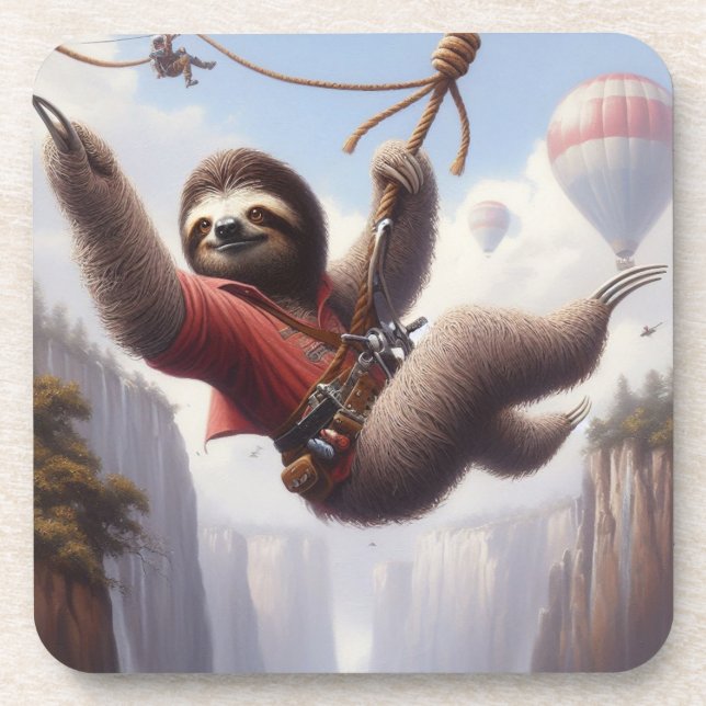 Sloth Ziplining Coaster (Front)