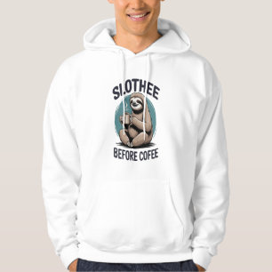 Slothee before coffee Sublimation Hoodie