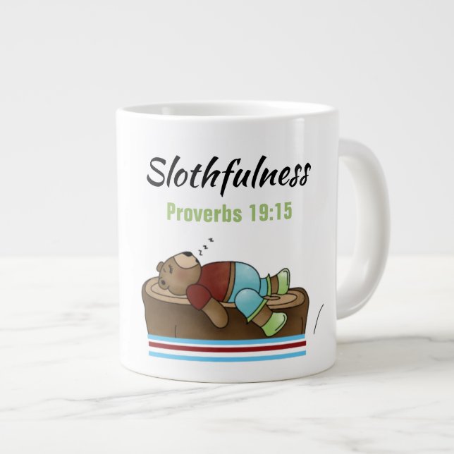 Slothfulness - Jumbo Mug (Front Right)