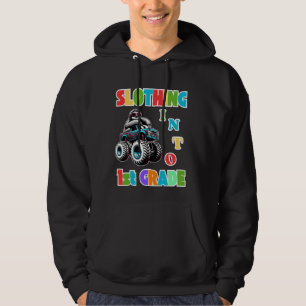 Slothing Into 1st Grade Sloth Monster Truck Sloth Hoodie