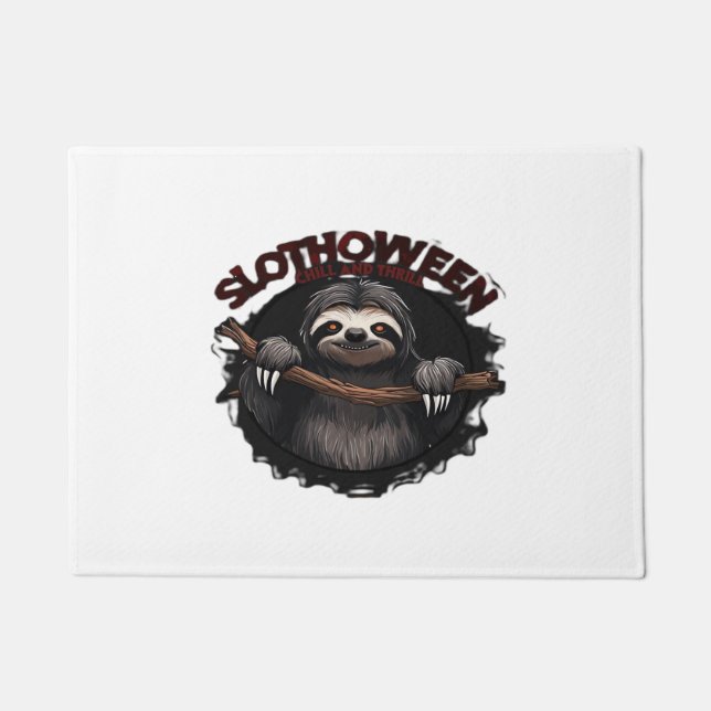 Slothoween Chill And Thrill - Creepy Sloth Classic Doormat (Front)
