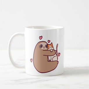 Sloths and Cats Are Best Friends Coffee Mug