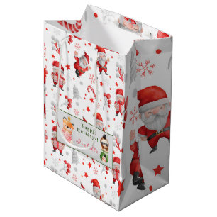 Sloths and Fox Customize Text and Name Medium Gift Bag