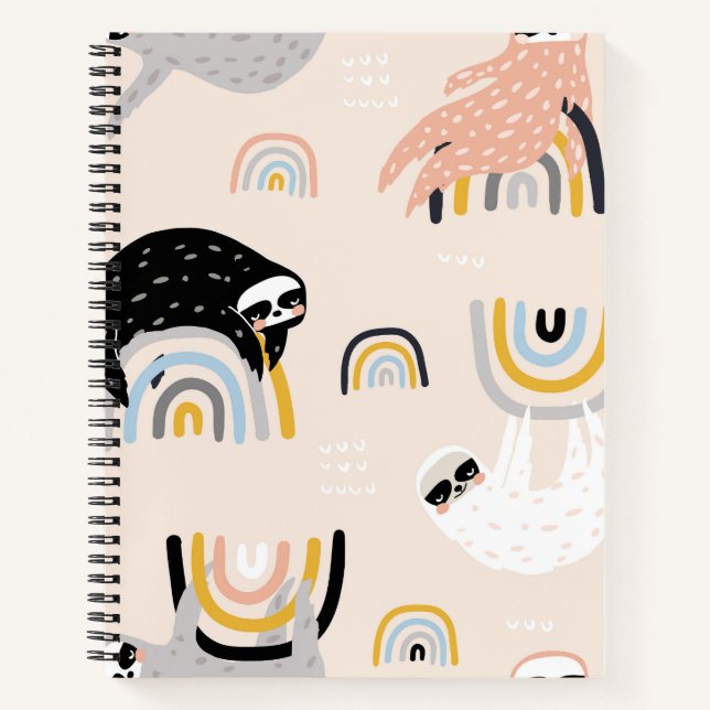 Sloths and Rainbows Notebook (Front)