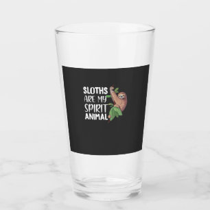 Sloths are my Spirit Animal lazy cute Sloth T-Shir Glass