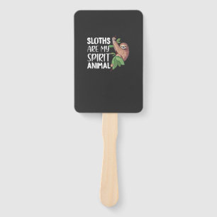 Sloths are my Spirit Animal lazy cute Sloth T-Shir Hand Fan