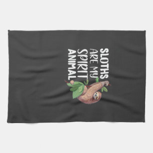 Sloths are my Spirit Animal lazy cute Sloth T-Shir Kitchen Towel