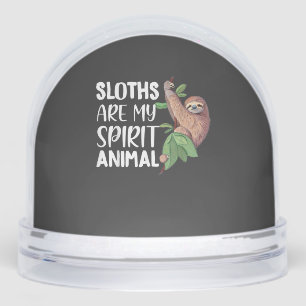 Sloths are my Spirit Animal lazy cute Sloth T-Shir Snowglobe