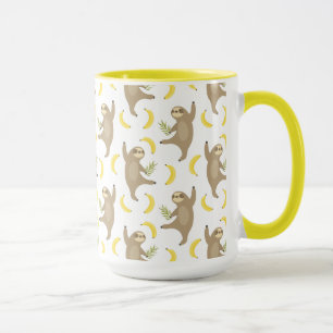 Sloths & Bananas Pattern Mug
