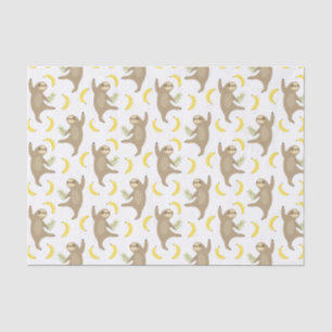 Sloths & Bananas Pattern Tissue Paper