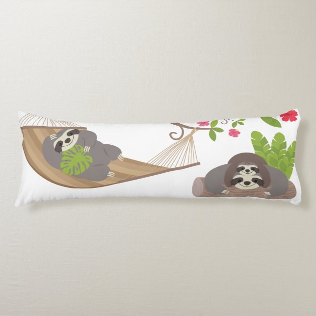 Sloths Body Pillow (Front)