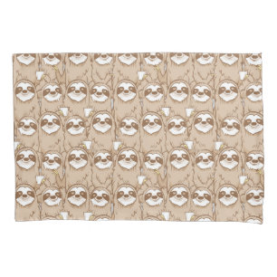 Sloths & Coffee Pattern Pillowcase
