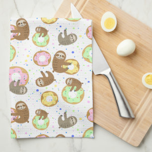 Sloths & Doughnuts Kitchen Towel