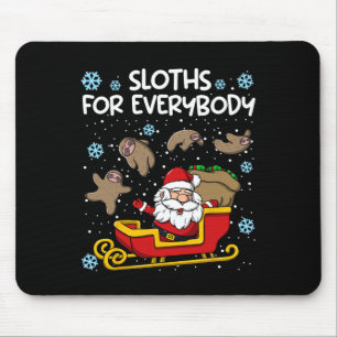 Sloths For Everybody Funny Sloth Christmas Women Mouse Pad
