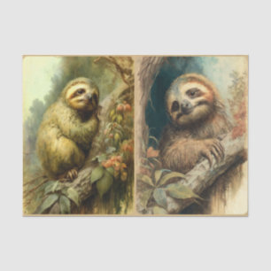 Sloths in a Tree Tissue Paper