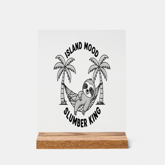 Sloth's Island Acrylic Sign (Front)