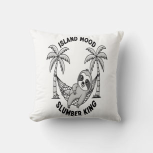Sloth's Island Throw Pillow