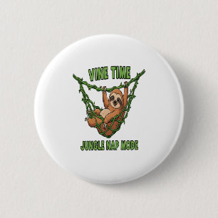Sloth's Jungle Nap 2 Inch Round Button