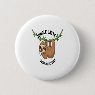 Sloth's Morning Coffee 2 Inch Round Button