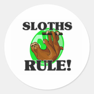 SLOTHS Rule! Classic Round Sticker