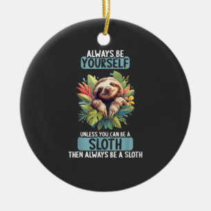 Sloths Sloth T-Shirt Ceramic Ornament