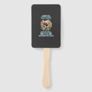 Sloths Sloth T-Shirt Hand Fan