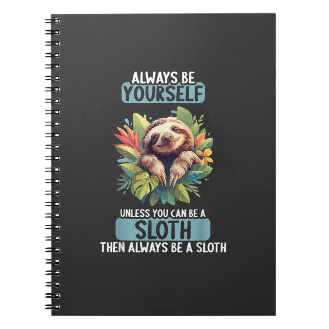 Sloths Sloth T-Shirt Notebook (Front)
