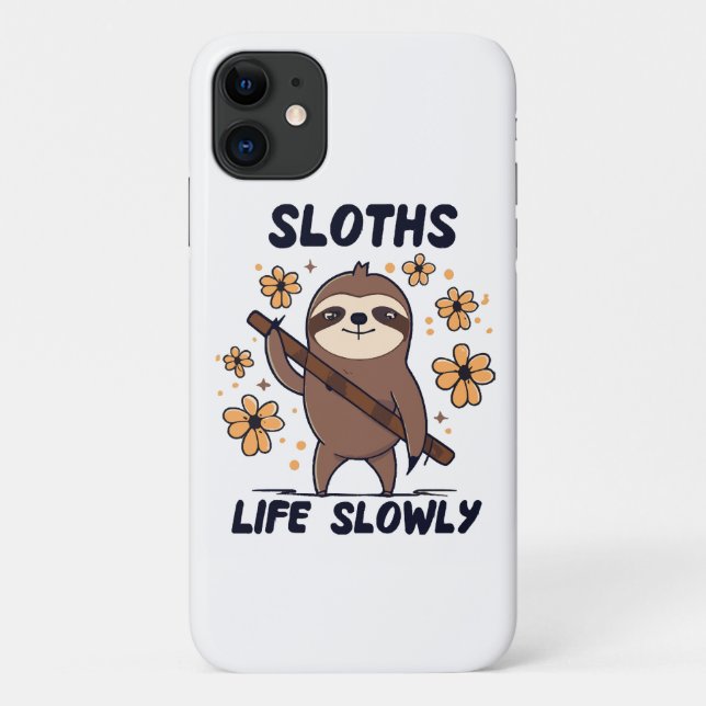 Sloths Taking Life Slowly Case-Mate iPhone Case (Back)