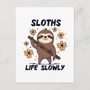 Sloths Taking Life Slowly Enclosure Card