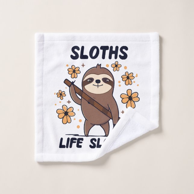 Sloths Taking Life Slowly Wash Cloth (Wash Cloth)