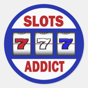 Slots Addict Classic Round Sticker