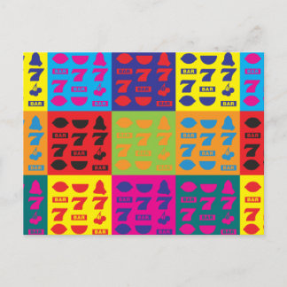 Slots Pop Art Postcard