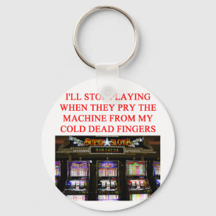 SLOTS slot machine Keychain