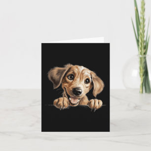 Sloughi Dog Mom Dad Peeking Puppy Card