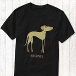 Sloughi Dog T-Shirt<br><div class="desc">A cute Sloughi or Arabian Greyhound dog.
Customize by changing the name or adding your own text,  phrase or saying.</div>