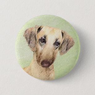 Sloughis Painting - Cute Original Dog Art 2 Inch Round Button