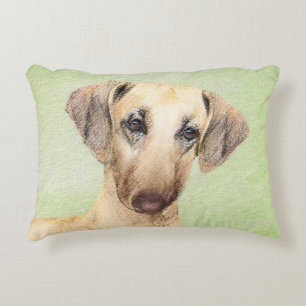 Sloughis Painting - Cute Original Dog Art Accent Pillow