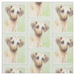Sloughis Painting - Cute Original Dog Art Fabric