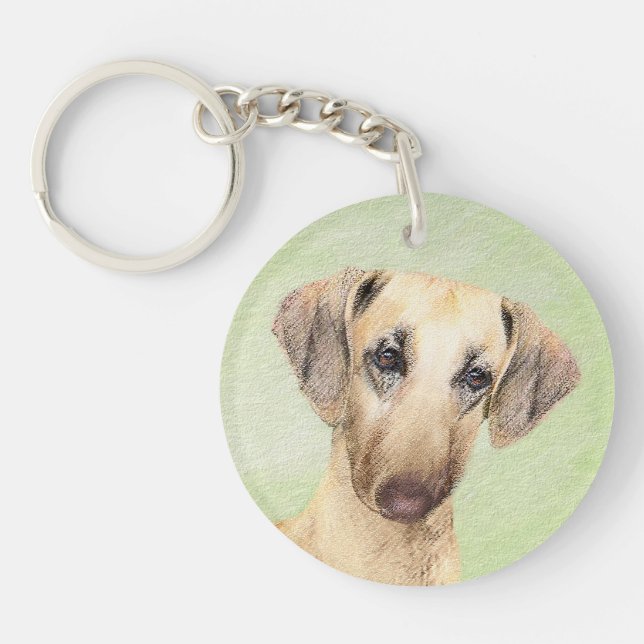 Sloughis Painting - Cute Original Dog Art Keychain (Front)