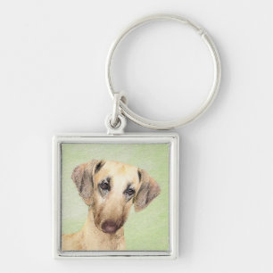 Sloughis Painting - Cute Original Dog Art Keychain
