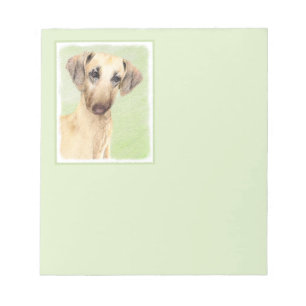 Sloughis Painting - Cute Original Dog Art Notepad