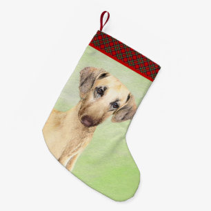 Sloughis Painting - Cute Original Dog Art Small Christmas Stocking