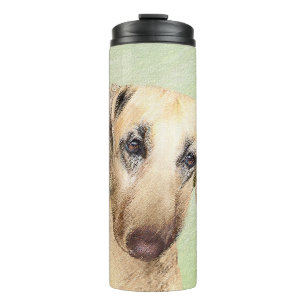 Sloughis Painting - Cute Original Dog Art Thermal Tumbler